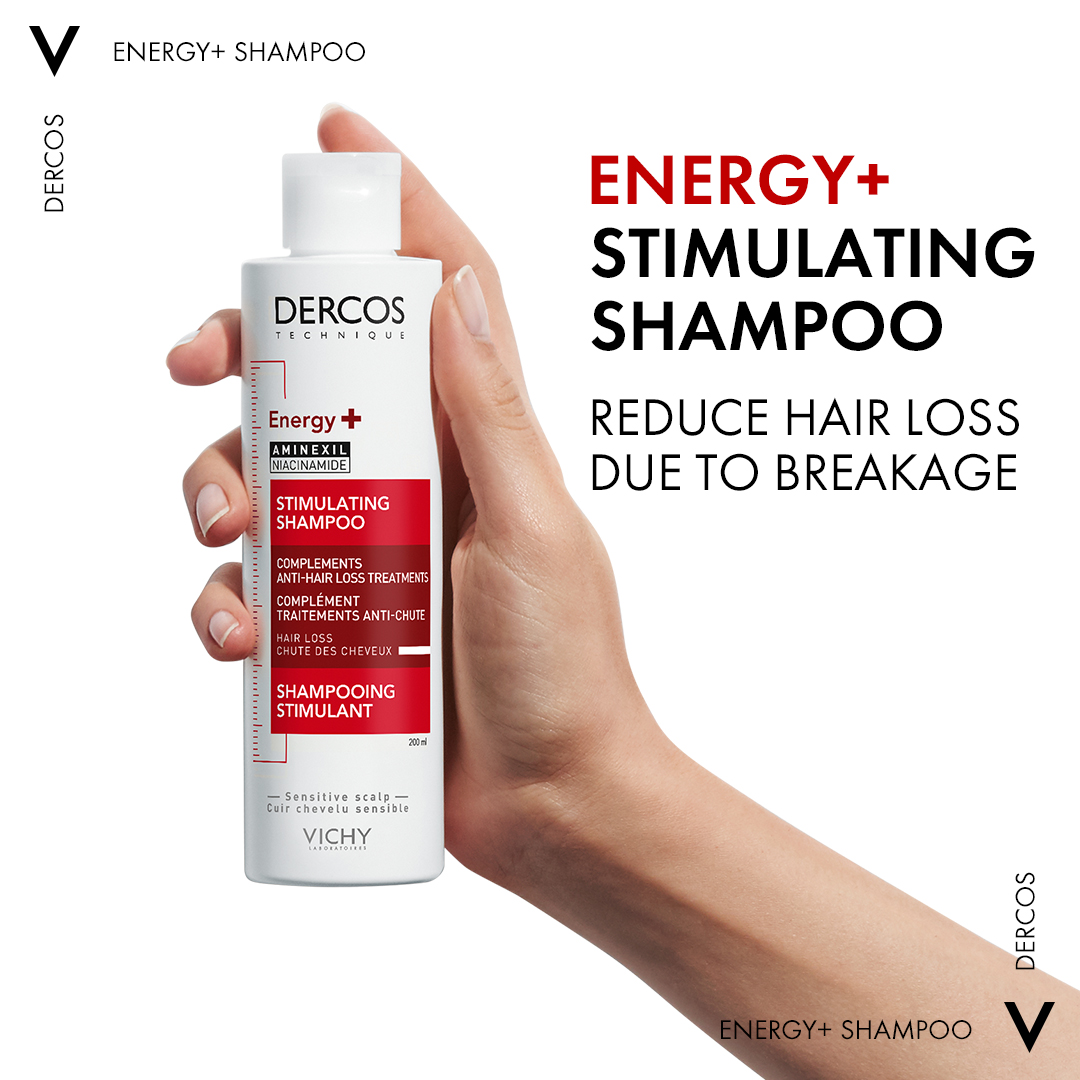 Vichy Dercos Energy + Stimulating and Anti Hair Loss Shampoo with Aminexil 200ml - Image 3