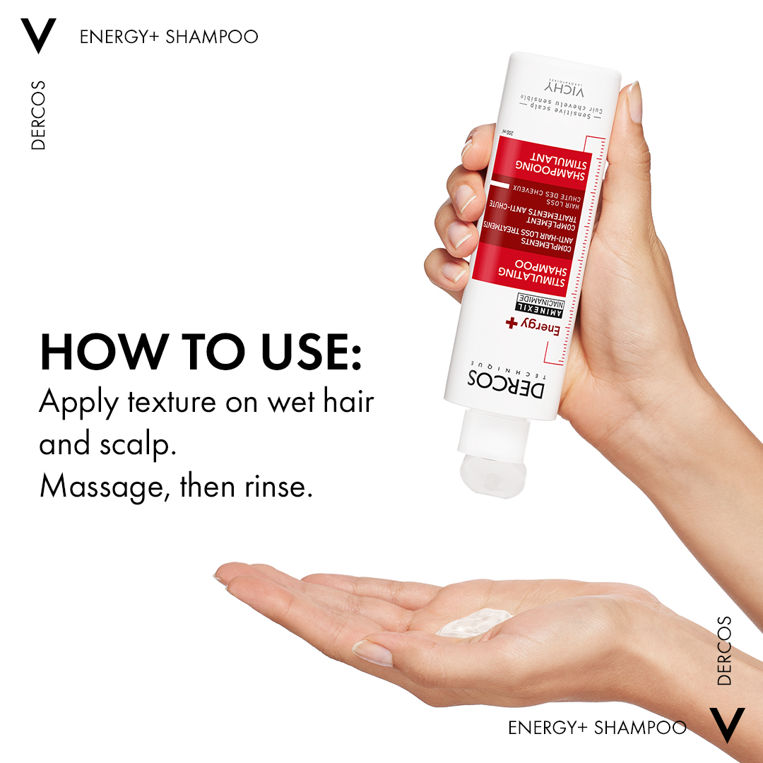 Vichy Dercos Energy + Stimulating and Anti Hair Loss Shampoo with Aminexil 200ml - Image 5