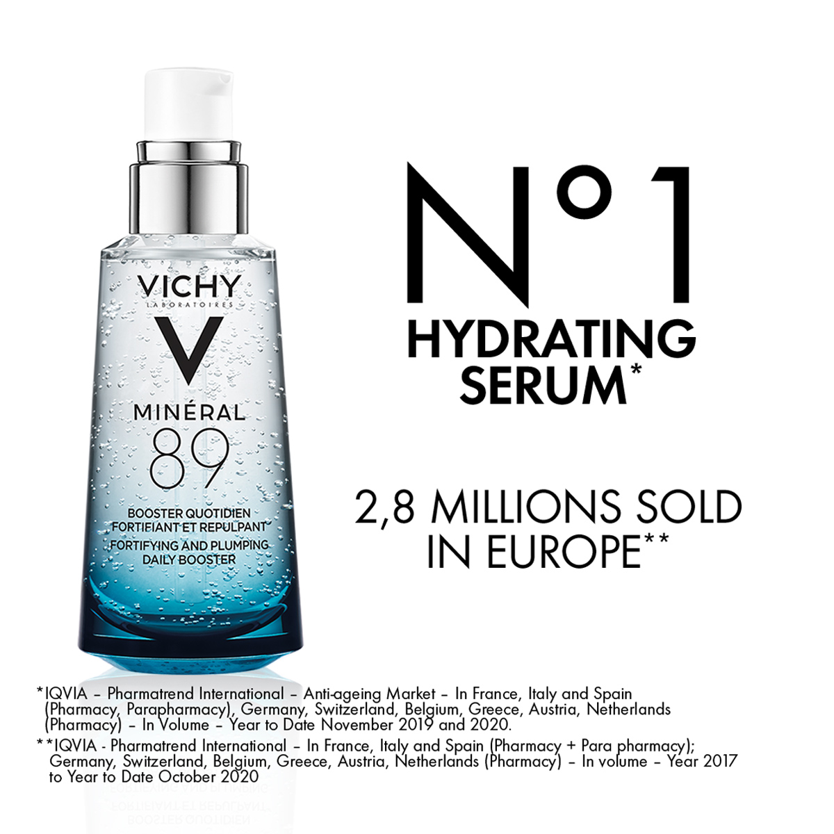 Vichy Mineral 89 Hyaluronic Acid Hydrating Serum for All Skin Types 50ml - Image 2