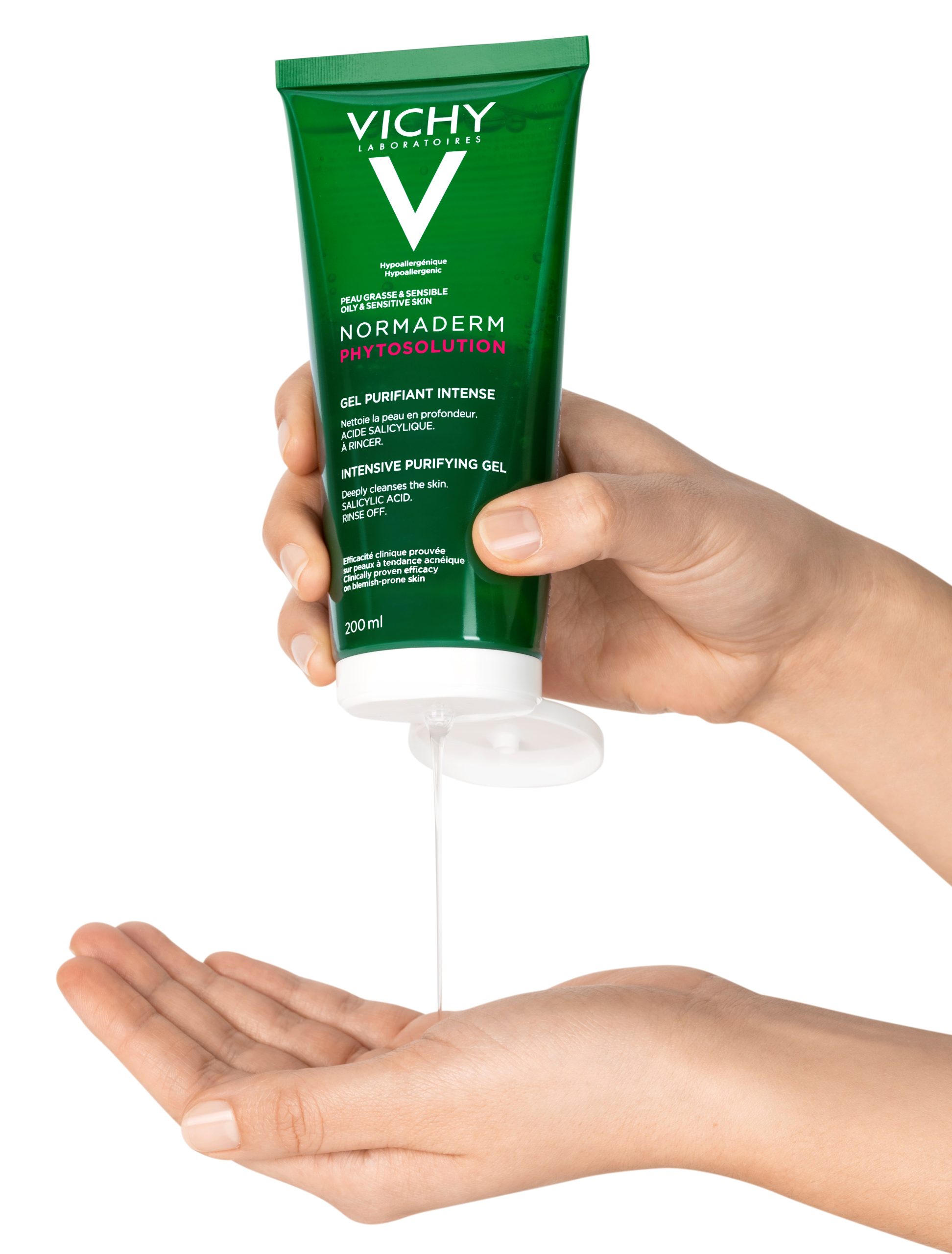 Vichy Normaderm Phytosolution Face Cleanser Gel for Oily/Acne Skin with Salicylic Acid 200ml - Image 3