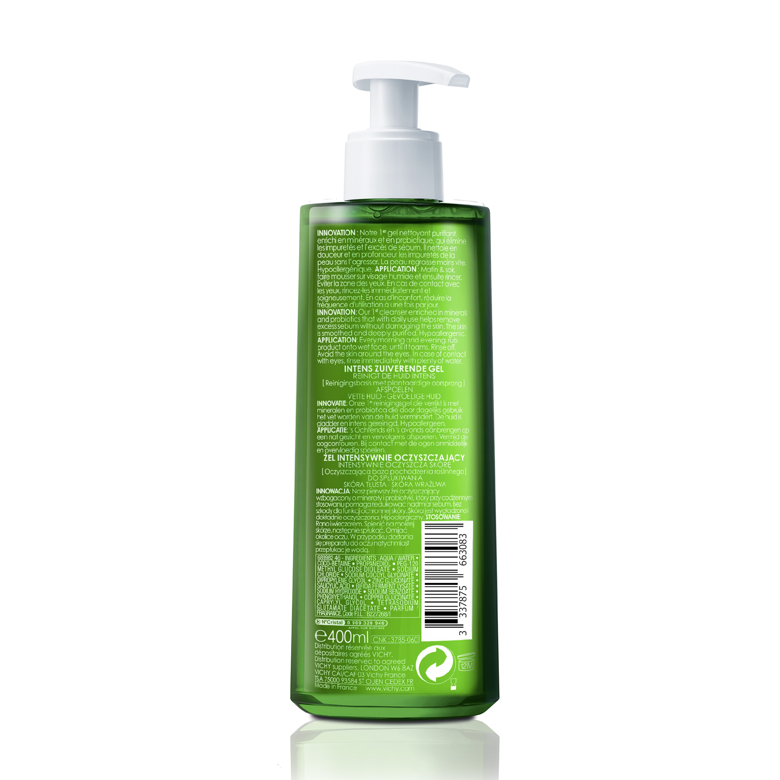 Vichy Normaderm Phytosolution Face Cleanser Gel for Oily/Acne Skin with Salicylic Acid 400ml - Image 2
