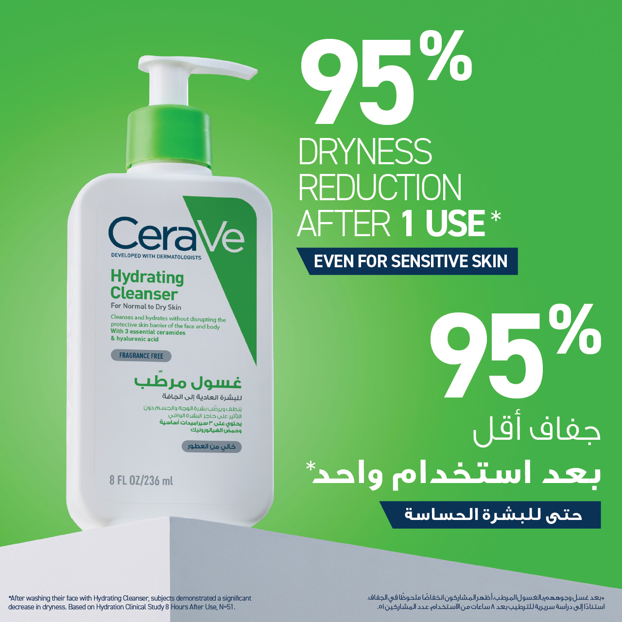 CeraVe Hydrating Cleanser for Normal to Dry Skin with Hyaluronic Acid 236ml - Image 3